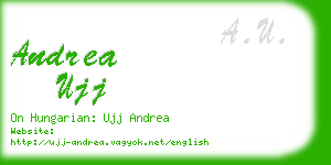 andrea ujj business card